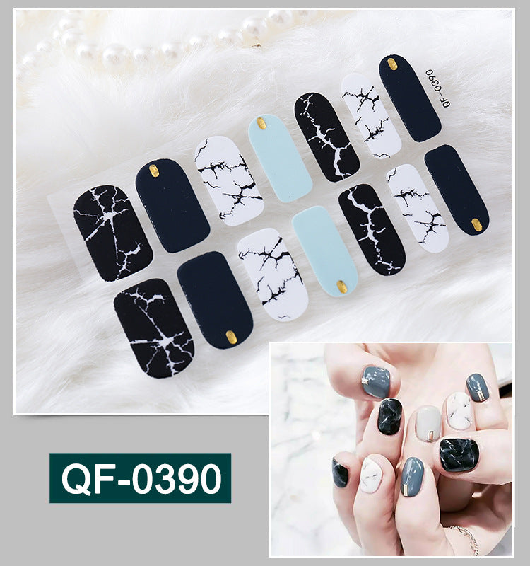 3D metal gradient nail stickers