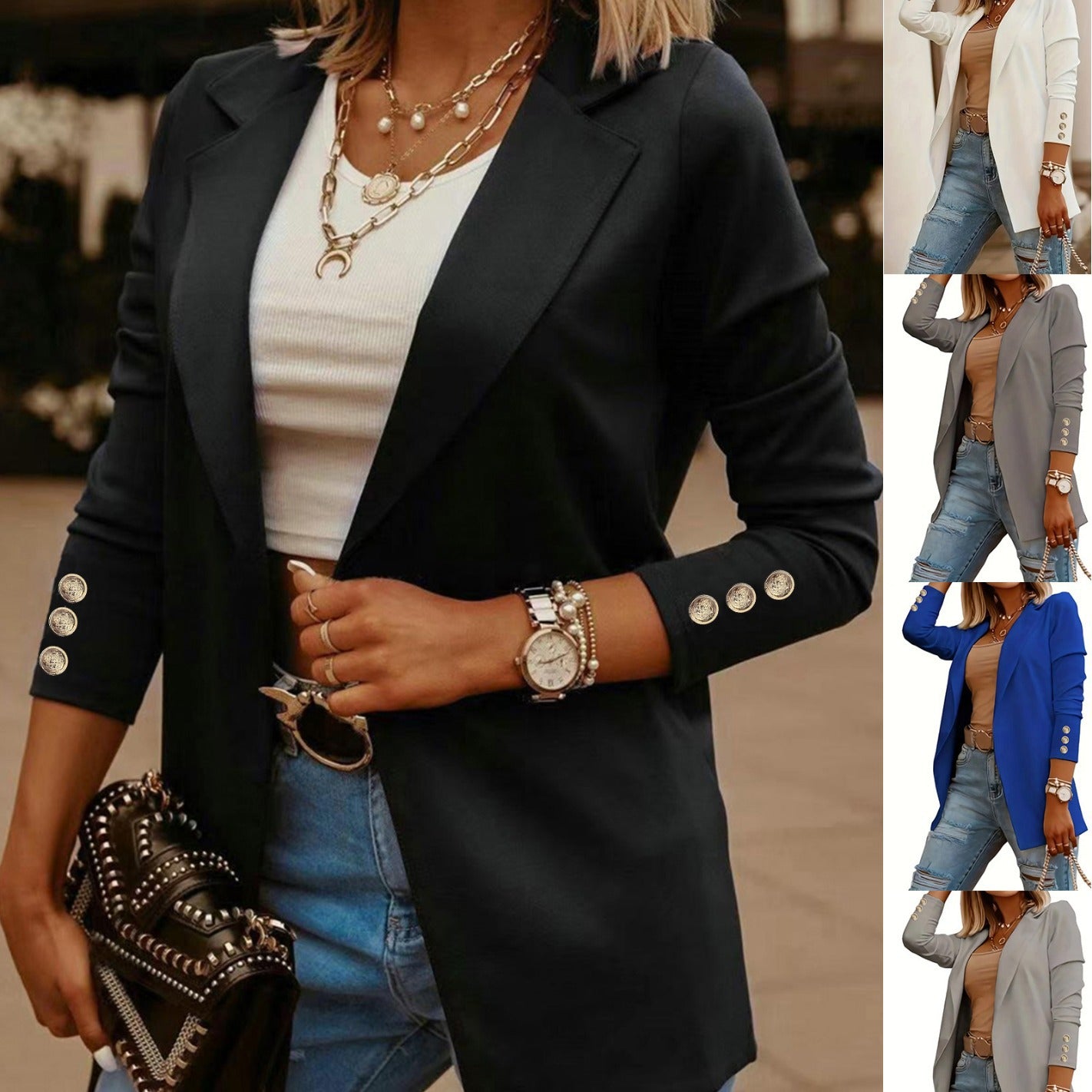 Women's Clothing Fashion Tops Coat Suit Long Sleeve