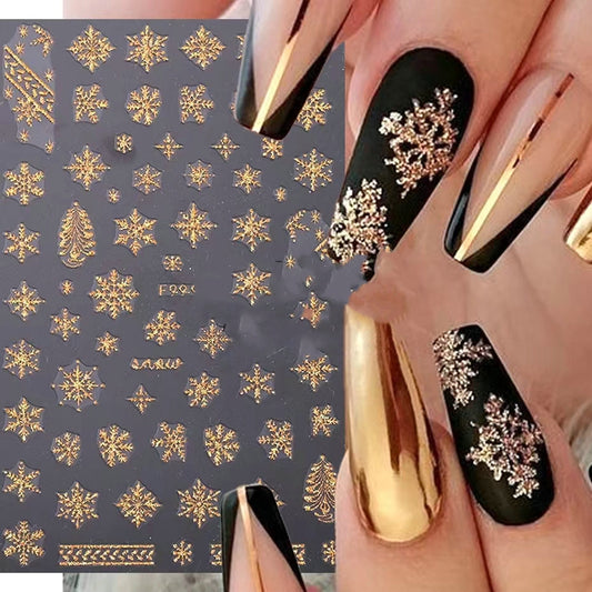 Glitter Gold Adhesive Nail Sticker