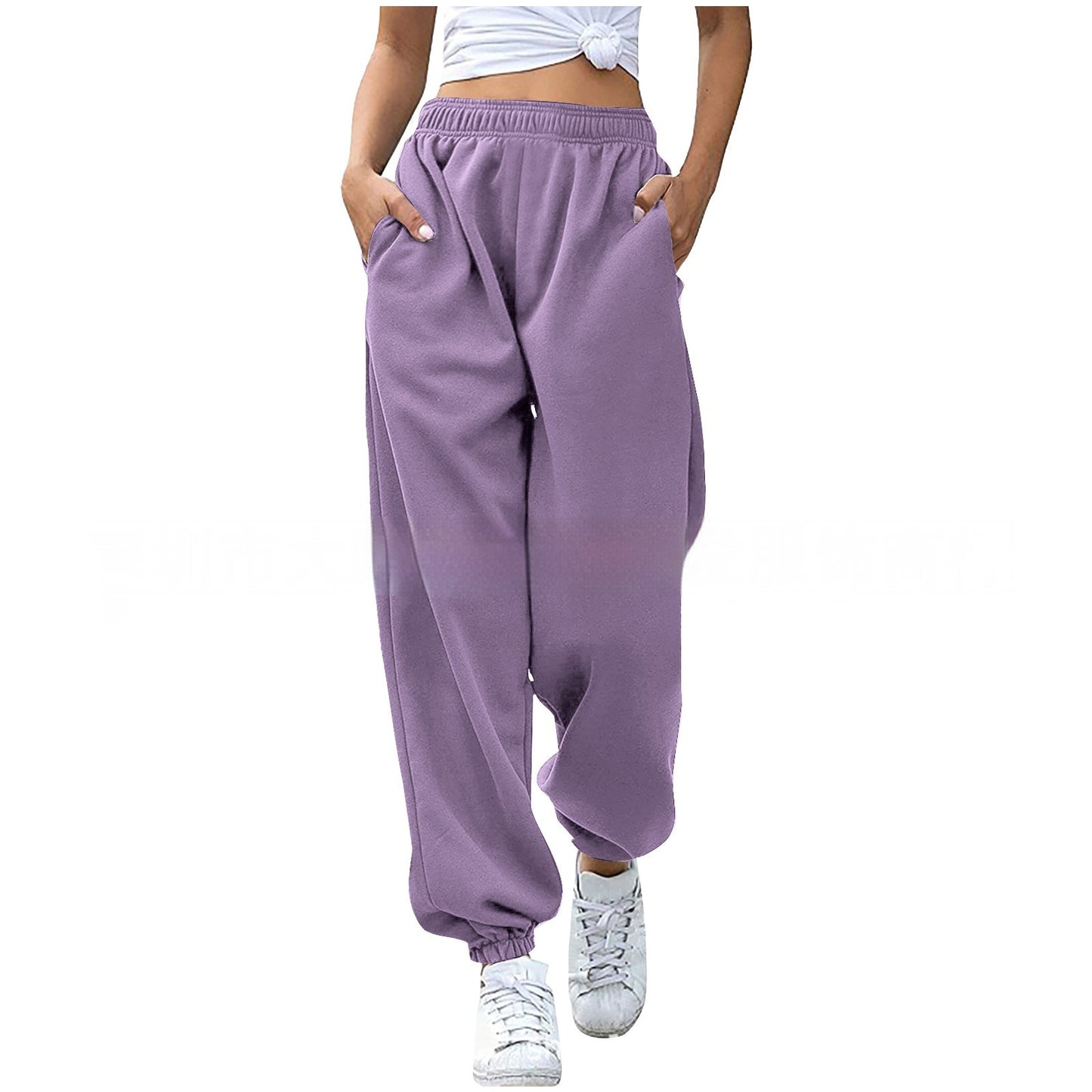 Women's Casual High-Waisted Loose Sports Pants