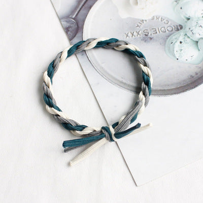 Rubber band hair tie thick leather headband