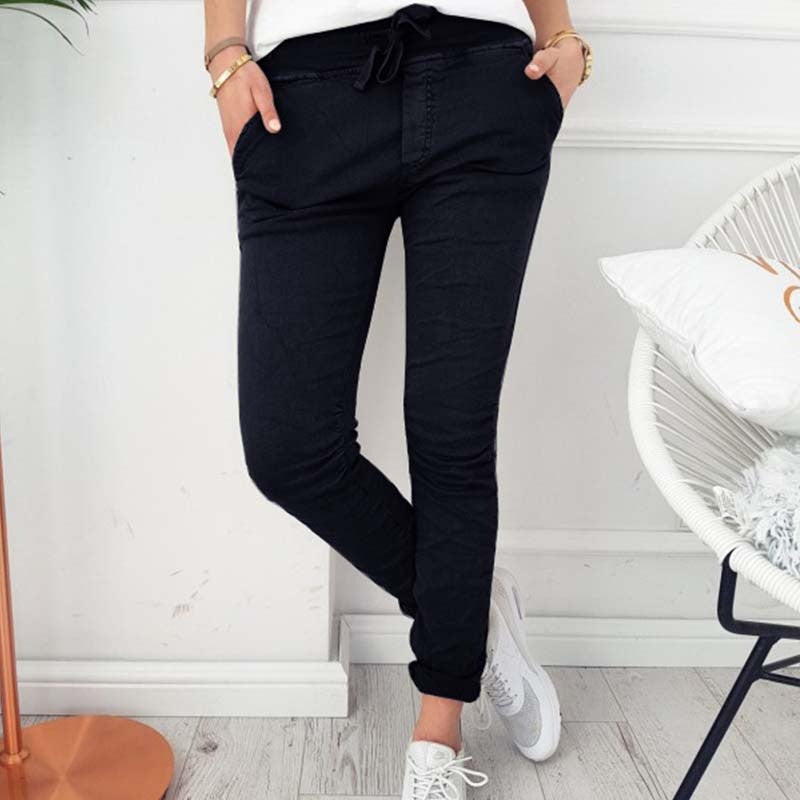 Women's Fashion Casual Skinny Elastic Pants, Slim Fit