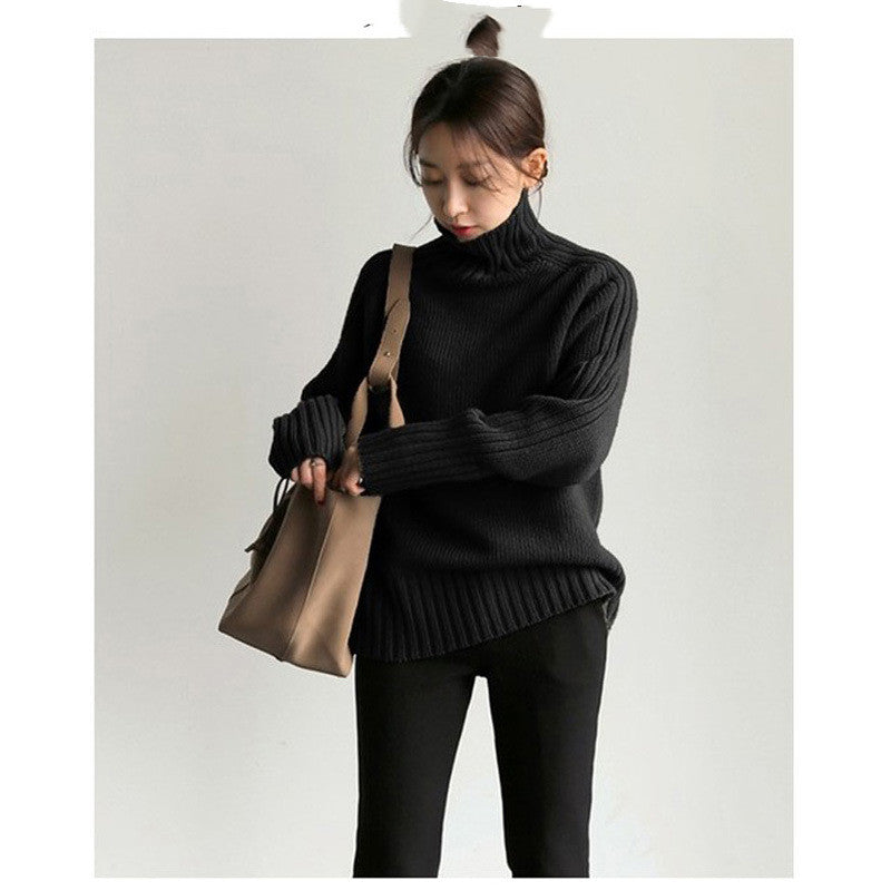 Japan And South Korea's New Turtleneck Knitting Sweater