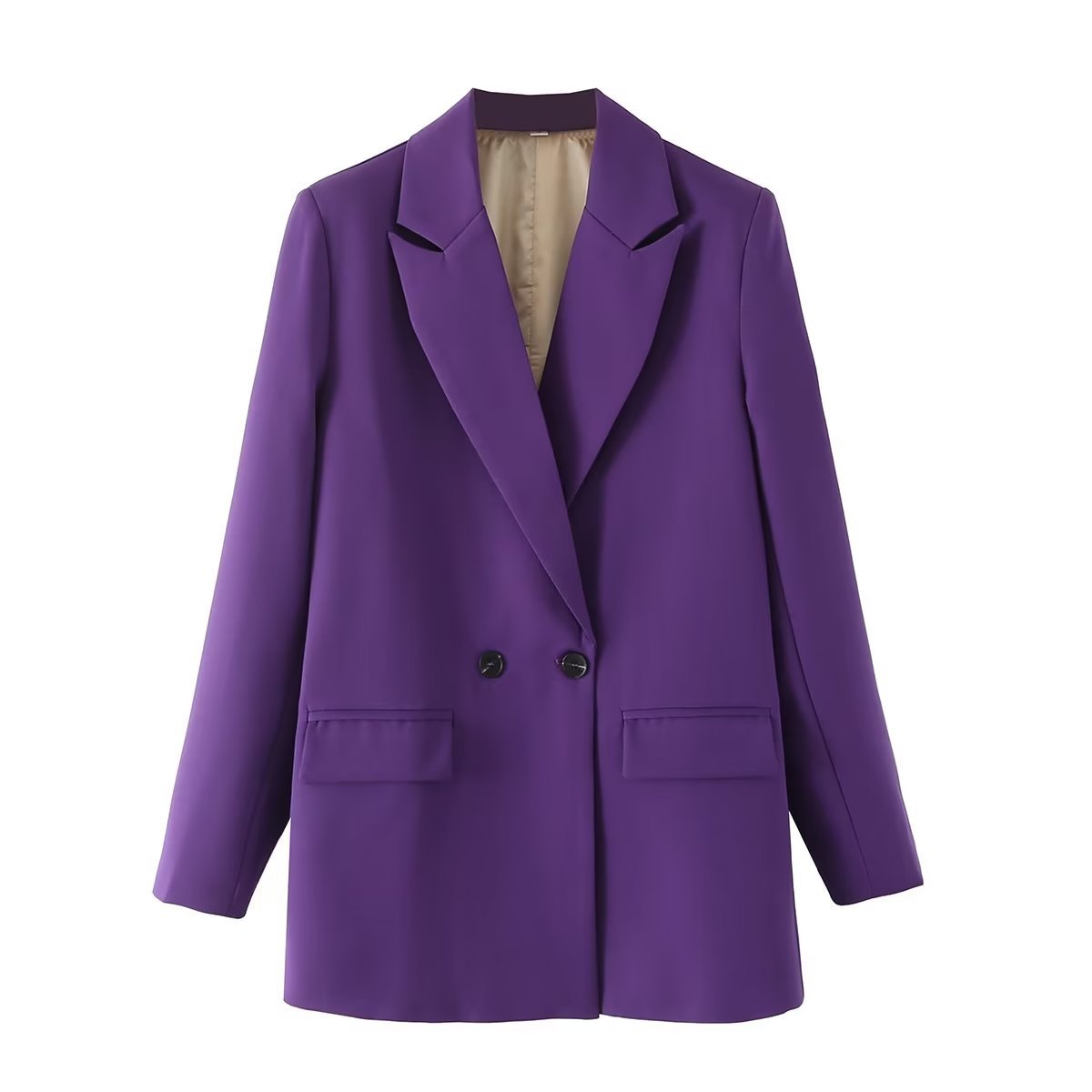 Women's Multicolor Double-Breasted Suit Coat