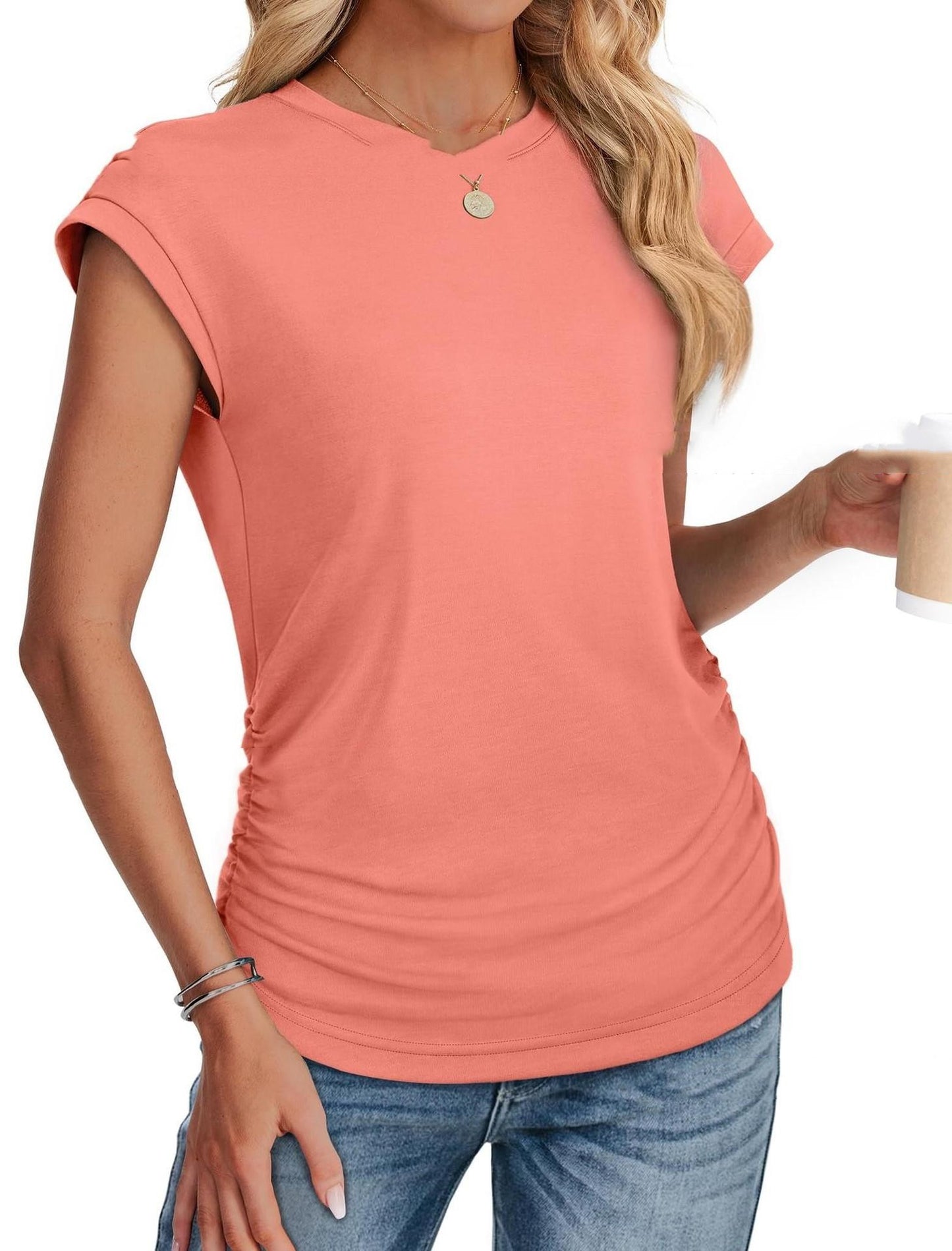 European And American Ladies Vest Solid Color Round Neck