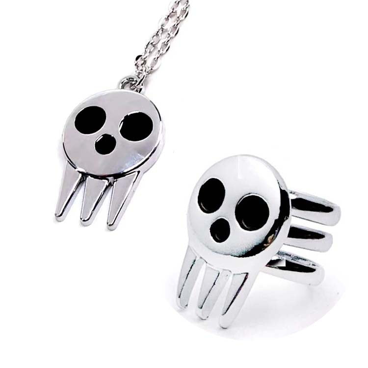 Skull Dark Adjustable Ring Necklace