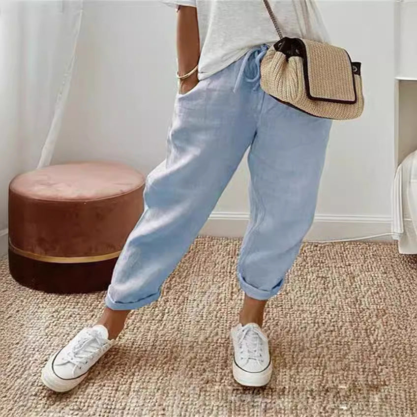 Women's Denim Elasticated Pocket Slacks