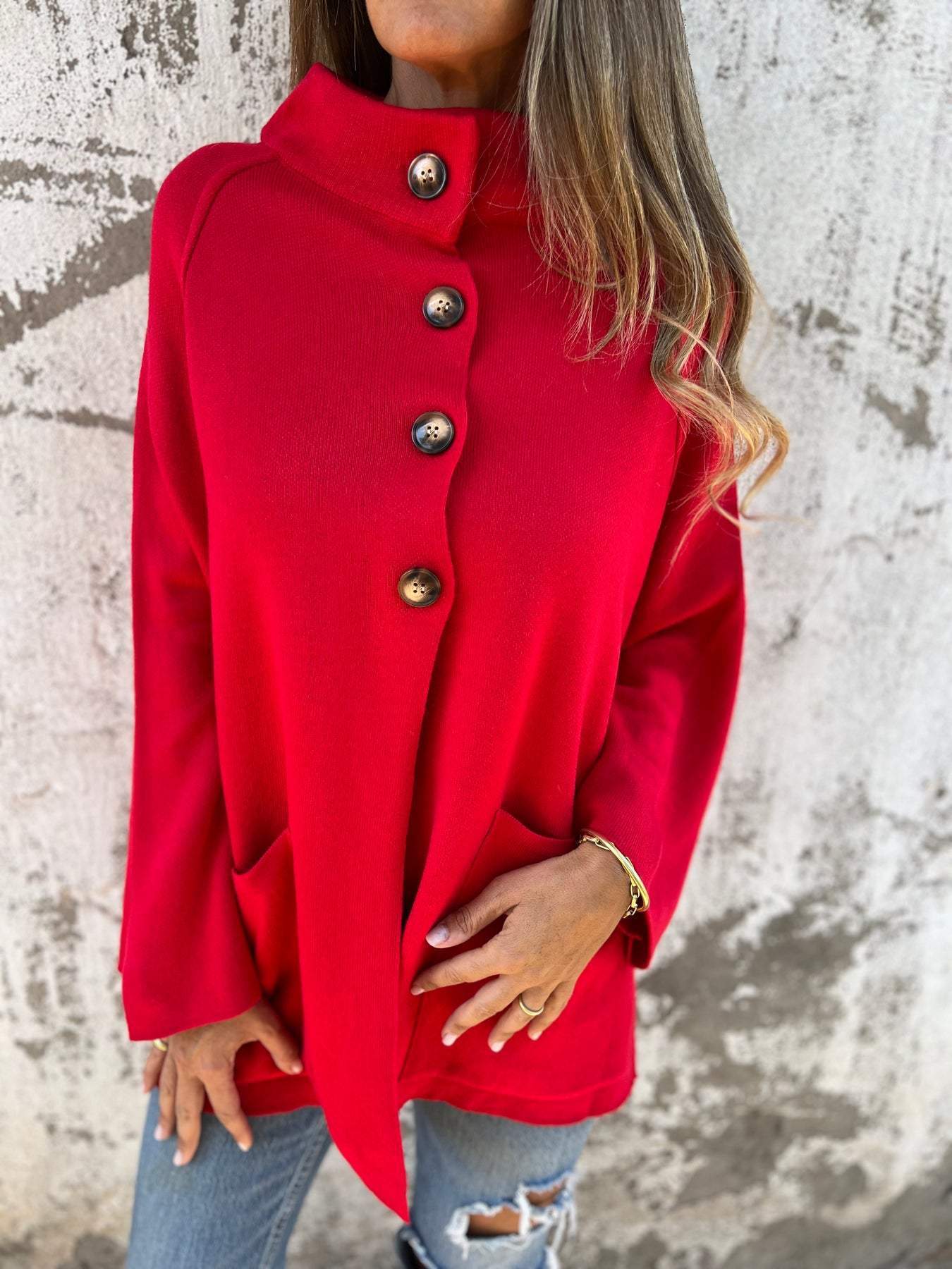 Lapel Long Sleeve Cardigan Jacket for Women