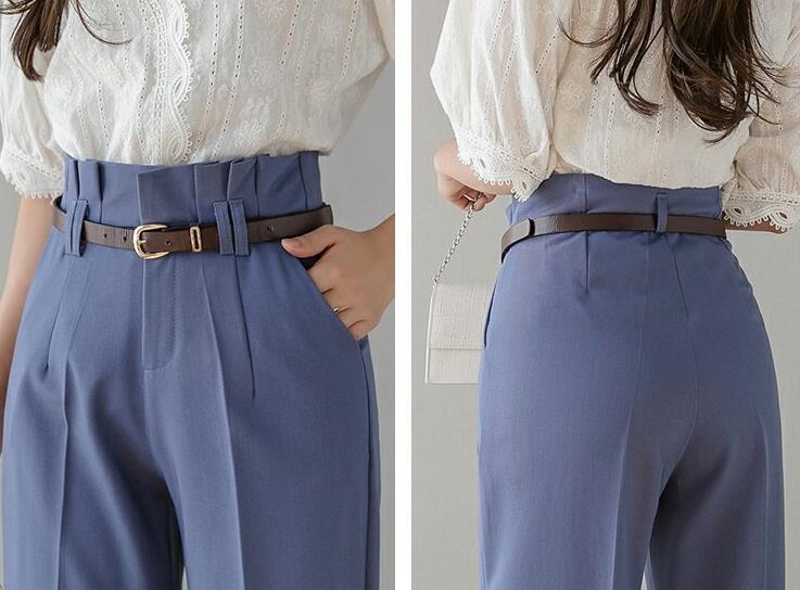 Women's Loose-Fit Straight Suit Pants