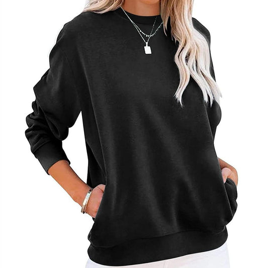 Round Neck Sports Long-sleeved Top: Women's Casual Fashion