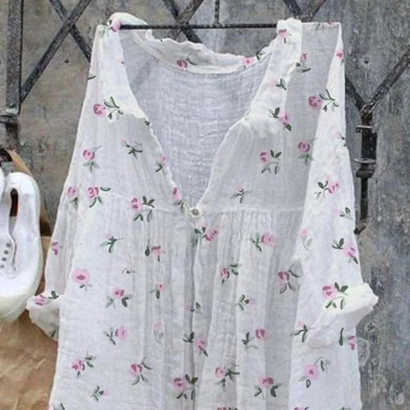 Women's Fashion Shirt with Landscape Printing