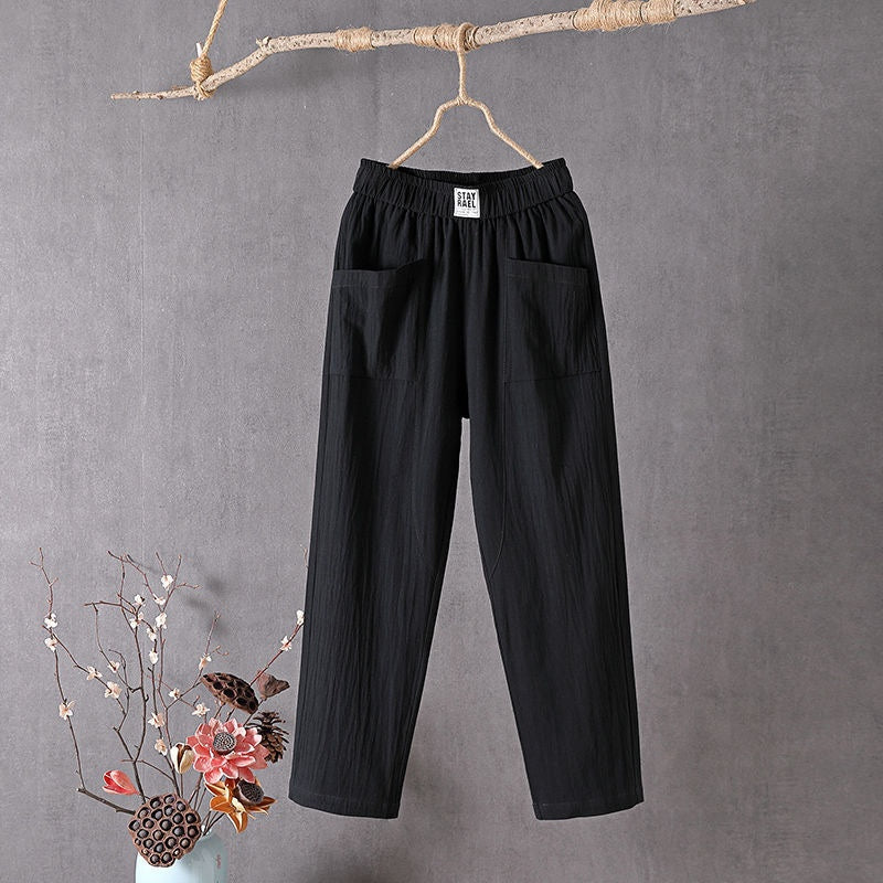 Women's Cotton And Linen Casual Pants