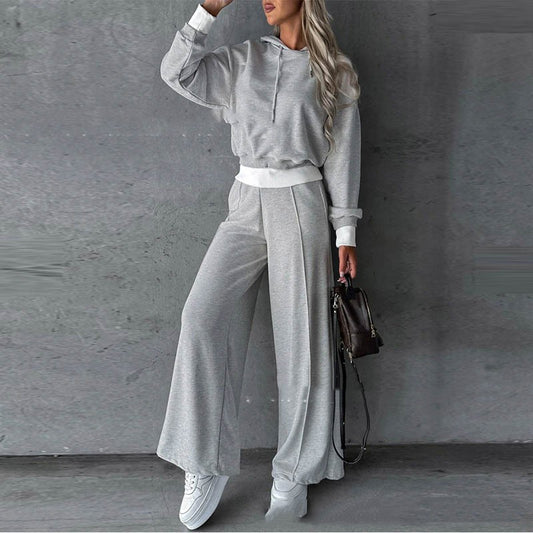 Relaxed-fit Hoodie Top Two-piece Pants