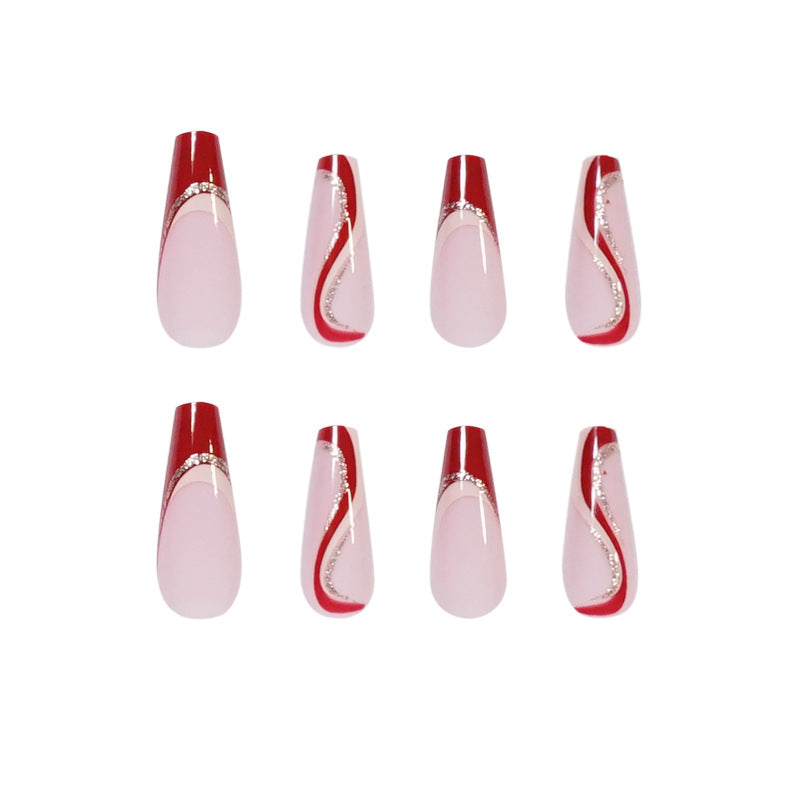 Cheerilee Red French Wear Wavy Nail Color Matching