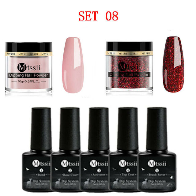 Mtssii 10g Dipping Nail Powder Set Matte Nail Glitter Dippin