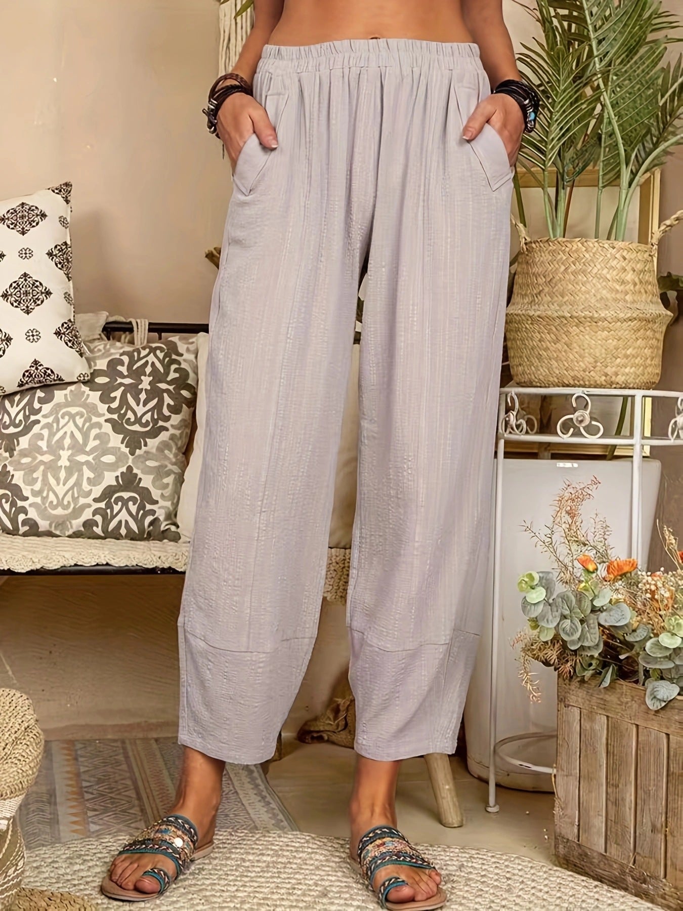 Loose Cotton and Linen Casual Pants Perfect for Home Comfort