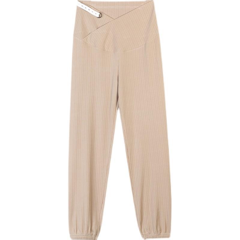 Casual Versatile Loose Striped Waist Support Maternity Pants