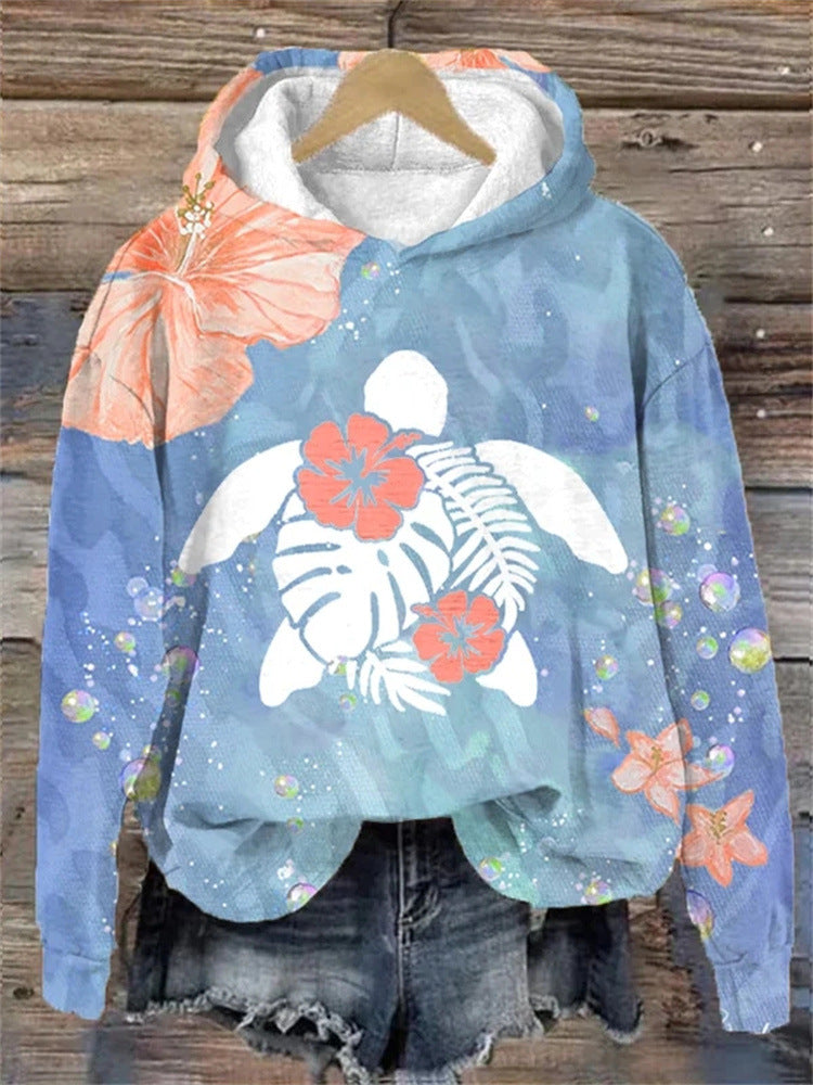 Floral Print Pullover for a Stylish Look with Long Sleeves