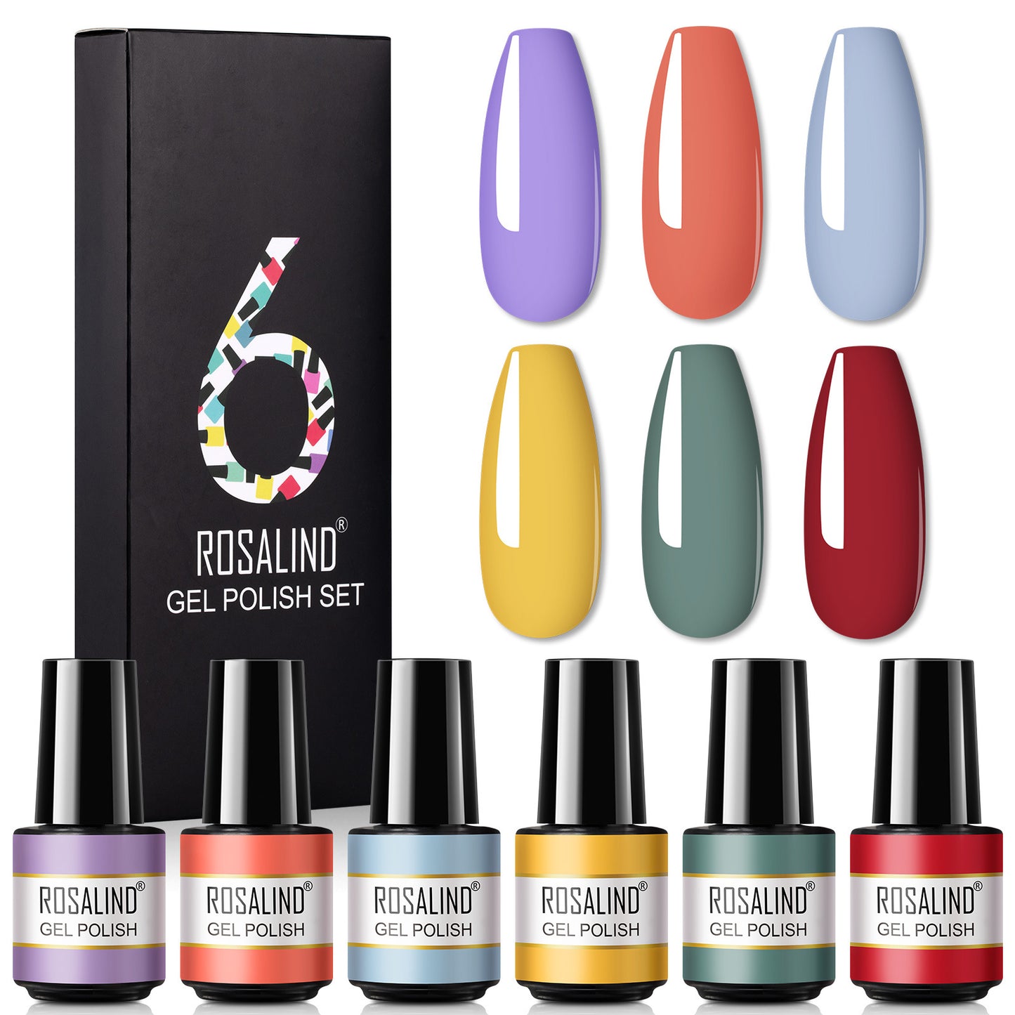 Korean Nail Color Glue Set: One-Color Fine Glitter Nail Polish in a Box