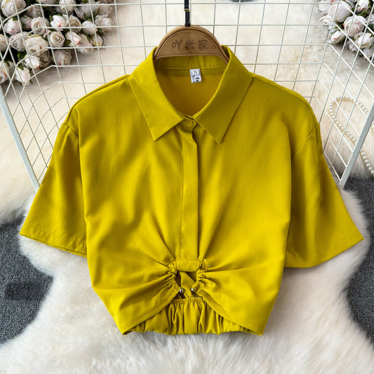 Summer French Minority Design Blouse Shirt For Women