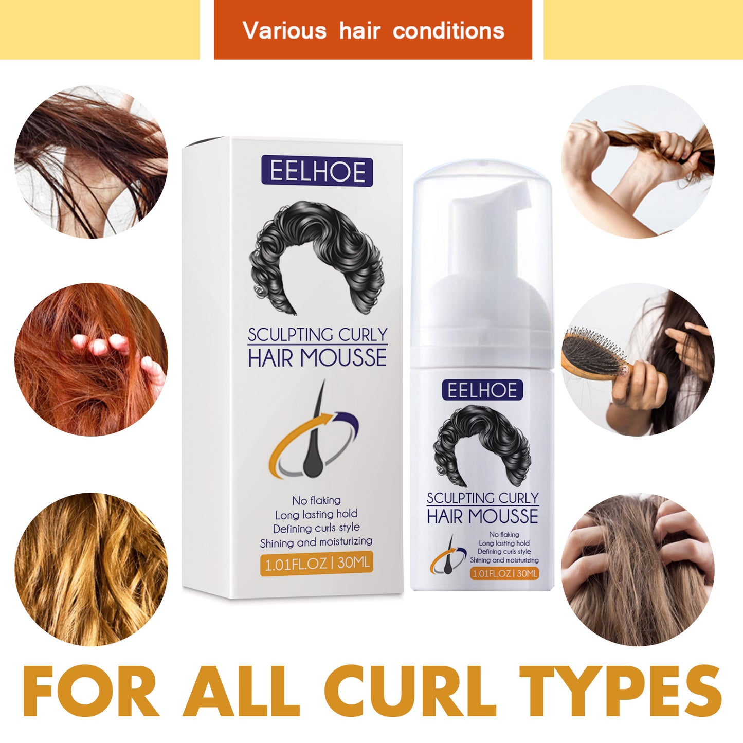 Styling Elastin Anti-frizz Curly Hair Plump Hair Spray