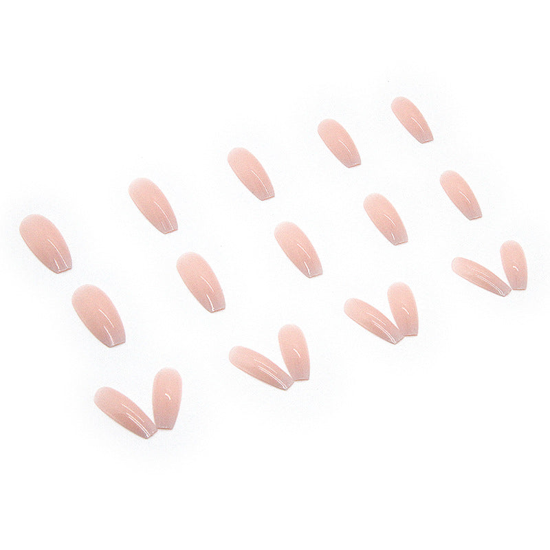 Finished Ballet Pink Simple Gradient Color 24 Pieces Nail Stickers