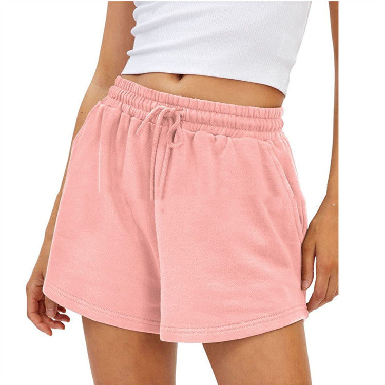 Women's Fashion Casual Exercise Elastic Running High Waist Shorts