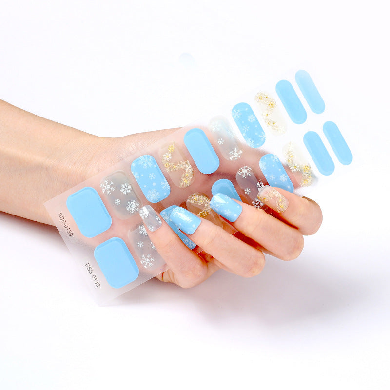 Gel Nail Stickers 3d Semi-cured Nail Stickers UV Nail Semi-baked Nail Stickers Paper