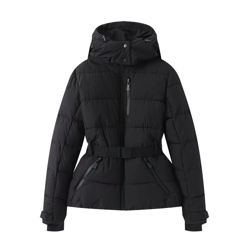 Women's Waist-Slimming Cotton-Padded Jacket – Includes Stylish Belt