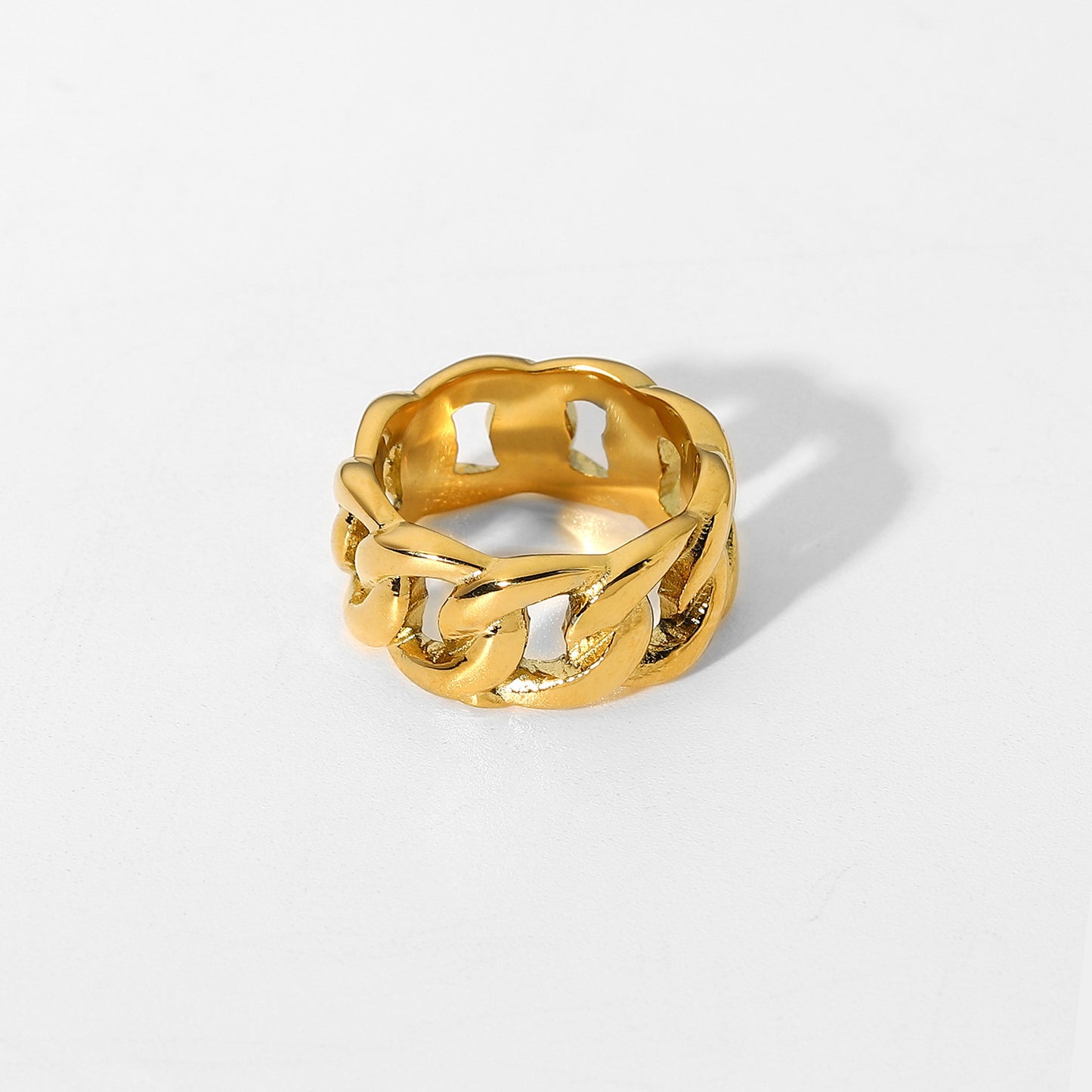 French Retro Hollow Chain Ring