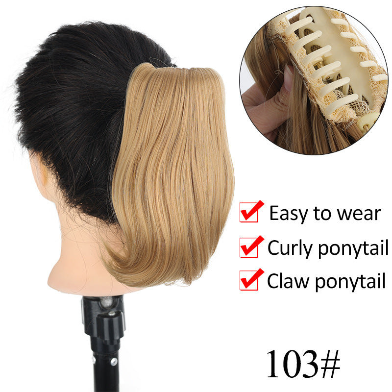 Short Ponytail Wig Grip Internet Celebrity Micro-roll Natural Braid