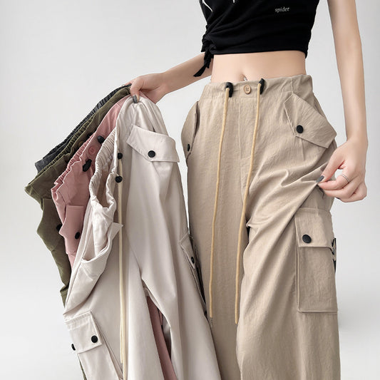 Women's High-Waist Casual Sports Wide-Leg Pants – Comfortable and Stylish Fit