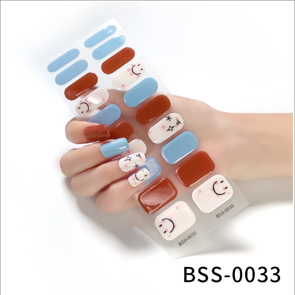 Gel Nail Stickers European And American Semi-curing