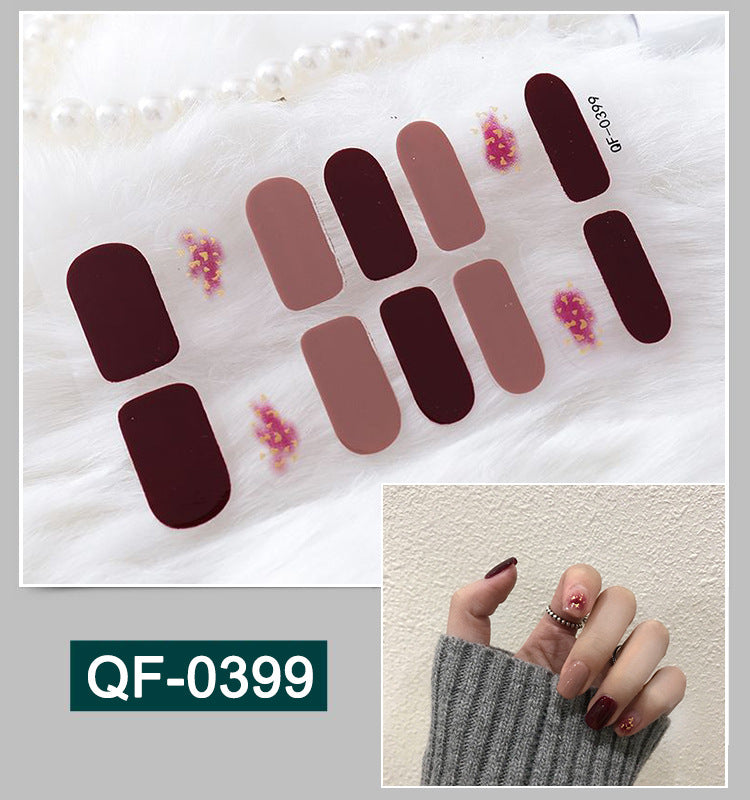 3D metal gradient nail stickers