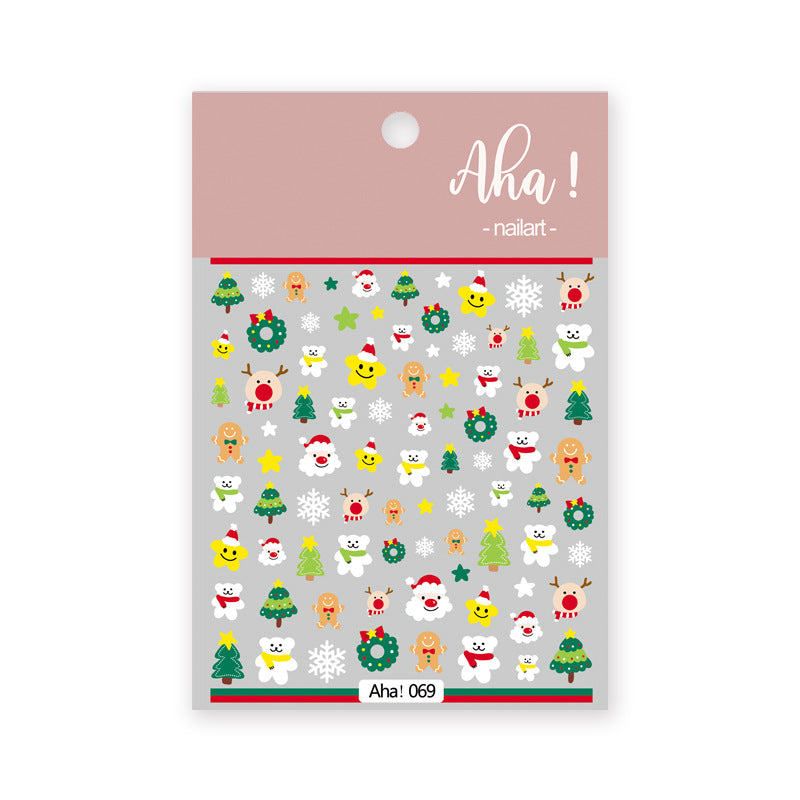 Nail Art Sticker Santa Claus Cartoon