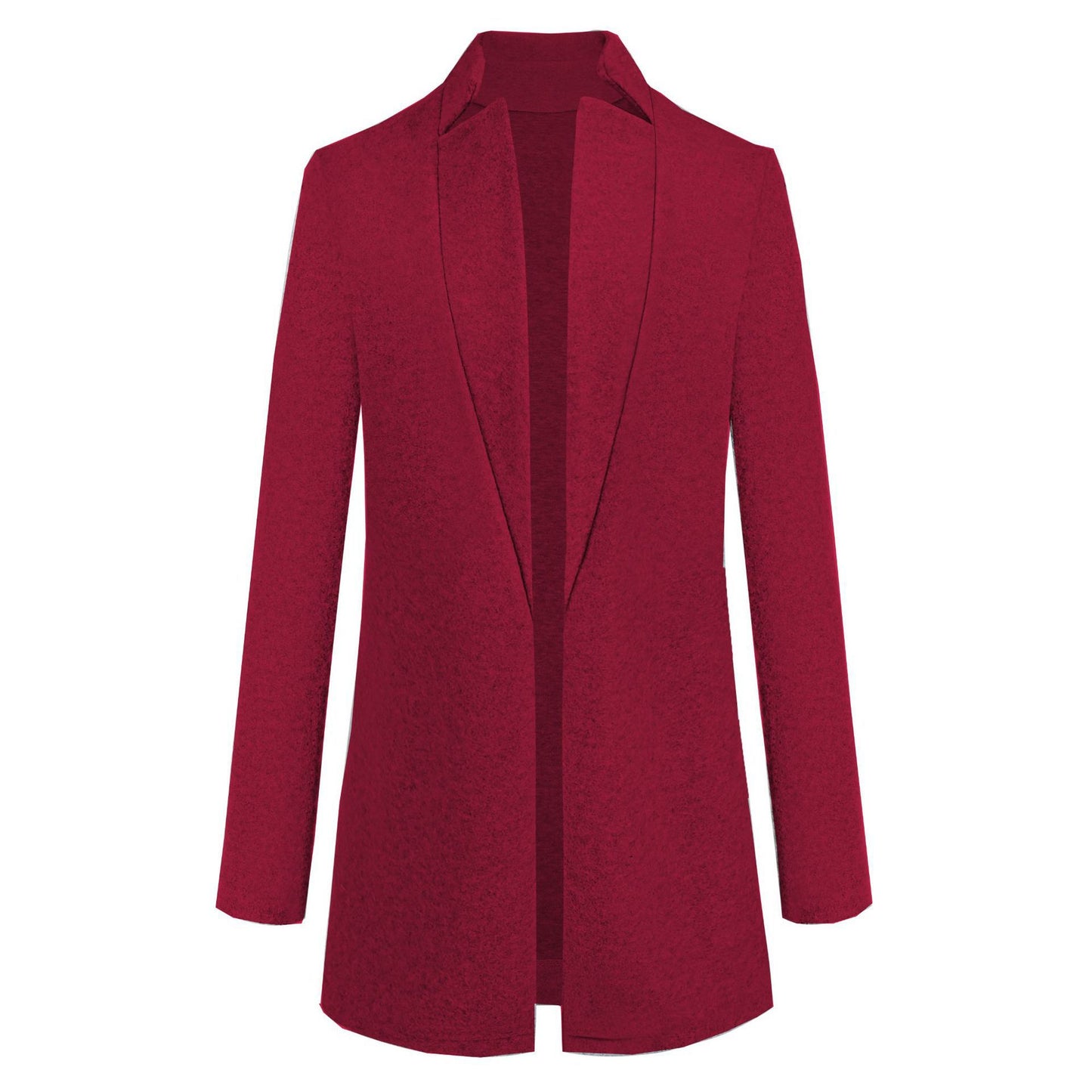 Stylish Solid Color Woolen Coat with Stand Collar