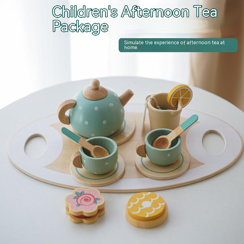 Wooden Children's Simulation Cake Stand Ice Cream Toy