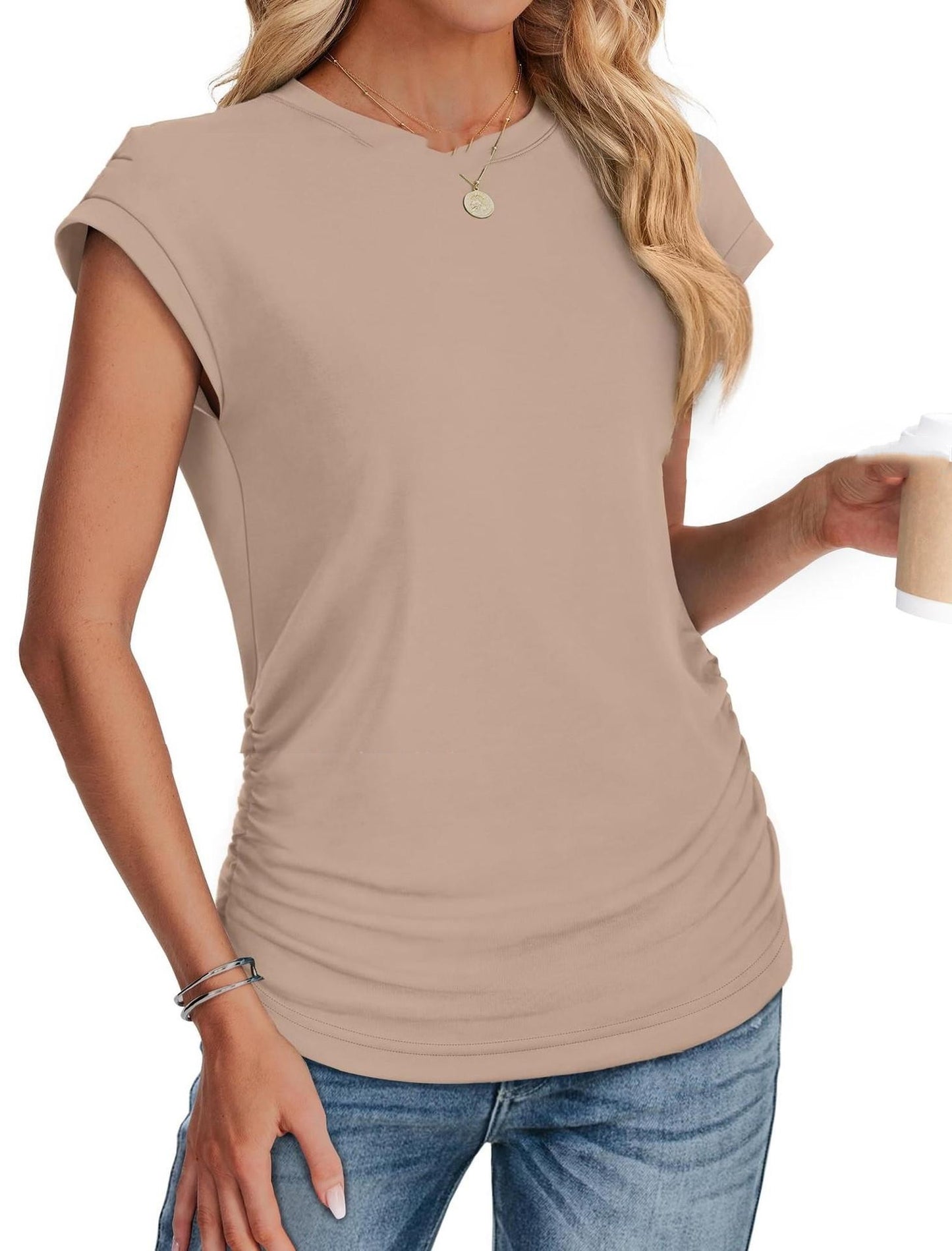 European And American Ladies Vest Solid Color Round Neck