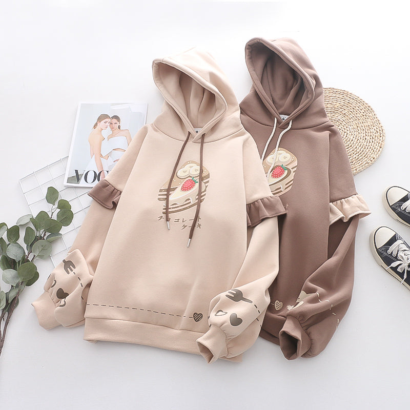 Women's Loose Casual Plush Hooded Sweater