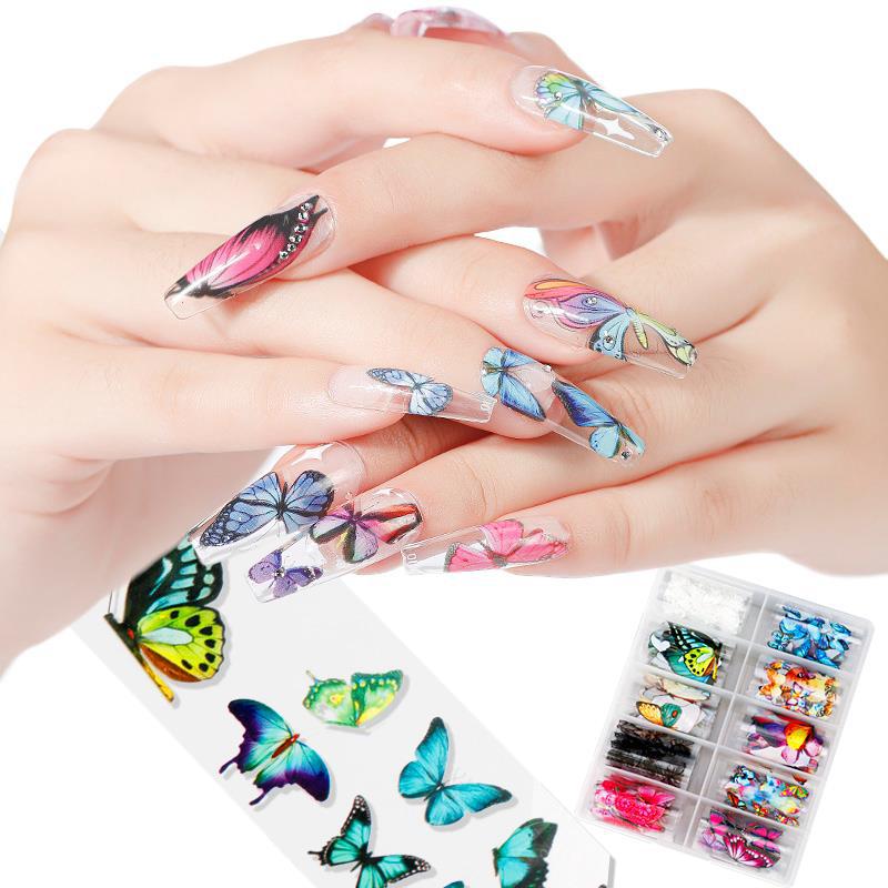 Nail Butterfly Laser Star Transfer Paper