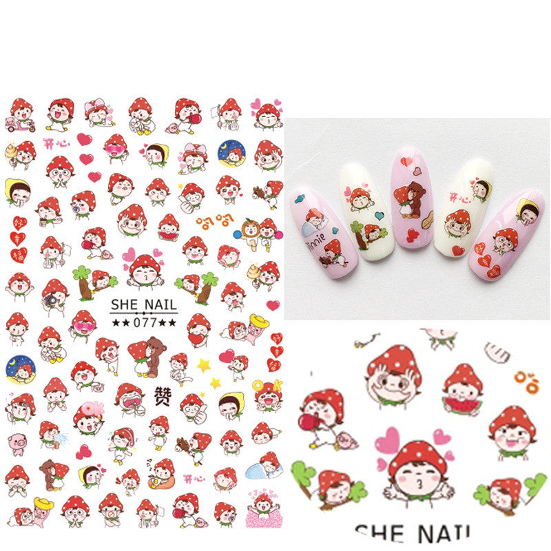 Cartoon character sticker manicure sticker