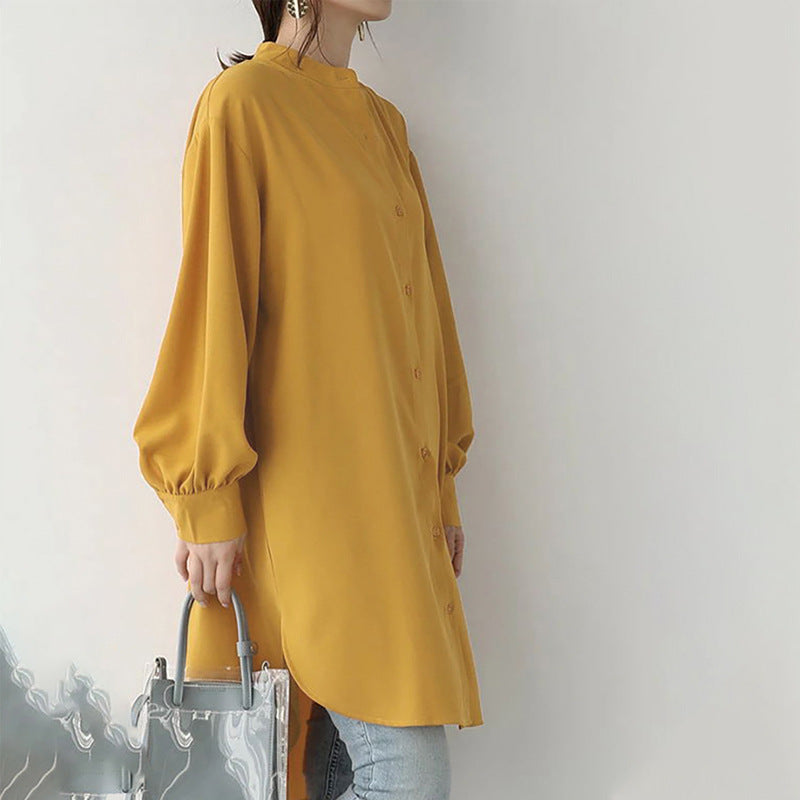 Women's Loose Mid-Length Long-Sleeved Shirt