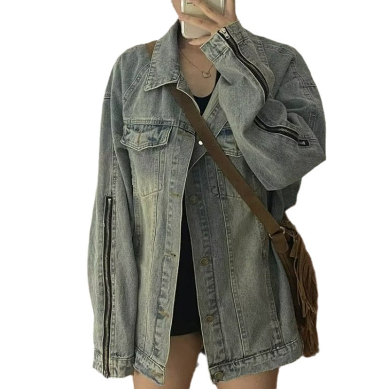 Women's Fashion Vintage Denim Jacket: An All-Matching Choice