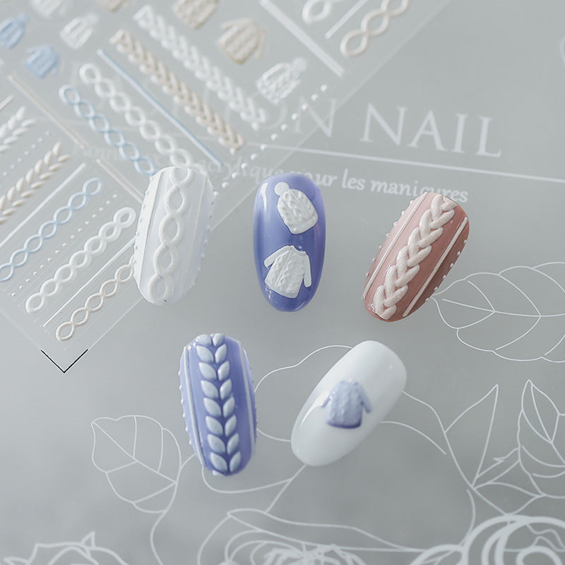 Soft Relief Comes With Back Glue Nail Stickers Pro Frosted Thin Through Stereoscopic Stickers