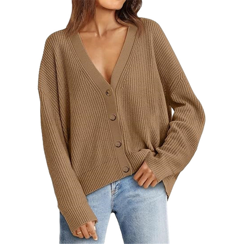 Women's Lightweight Sweater Cardigan – No Pilling, No Fading, with Buttons