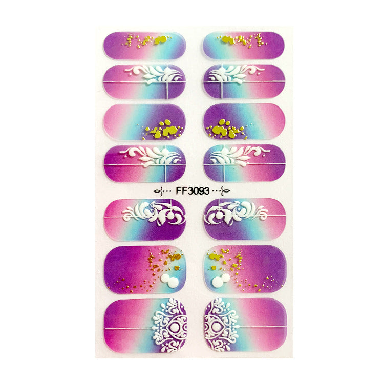 Fashion Nail Stickers with 3D Embossed Designs