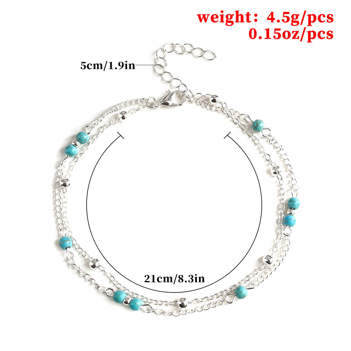 Fashion Accessory Handcrafted Double-layer Anklet