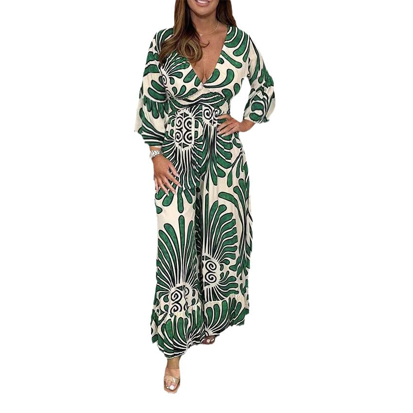 Loose Printed Dress for Women's Fashion