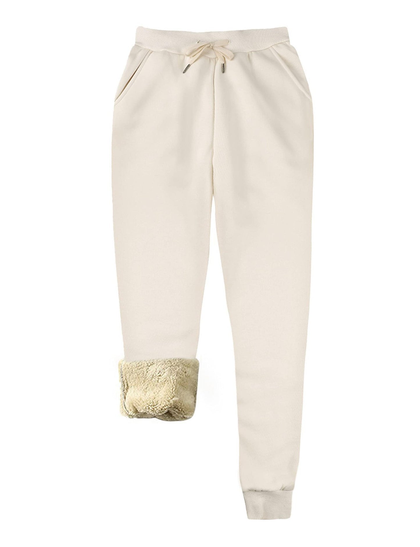 Casual Loose-Fit Tapered Fleece-Lined Sports Pants