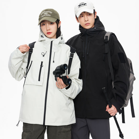 Couple's Outdoor Jacket Set: Men's and Women's Coordinated Coats